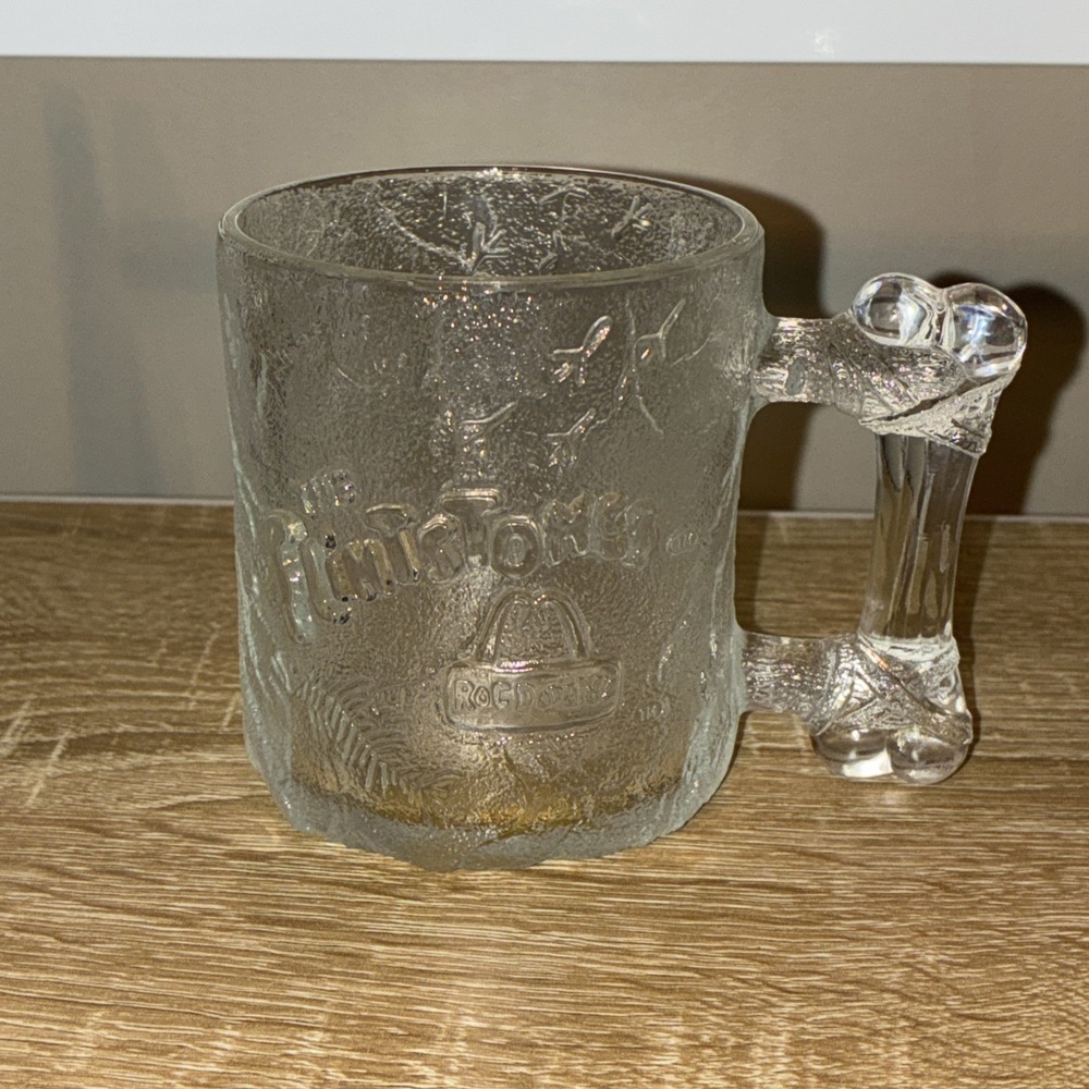 1993‎ McDonald's Flintstones RocDonalds Frosted Glass Mug